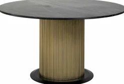 Richmond Interiors Eettafel Ironville Ø140 (Black/gold) New