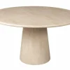 Richmond Interiors Eettafel Fictus 140Ø faux travertine Beige