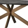 Richmond Interiors Eettafel Blackbone brass ovaal 260 (Black rustic)