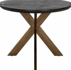 Richmond Interiors Eettafel Blackbone brass ovaal 260 (Black rustic)