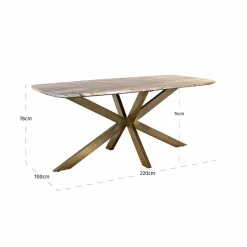 Richmond Interiors Eettafel Bottega 220 deens ovaal wit Best