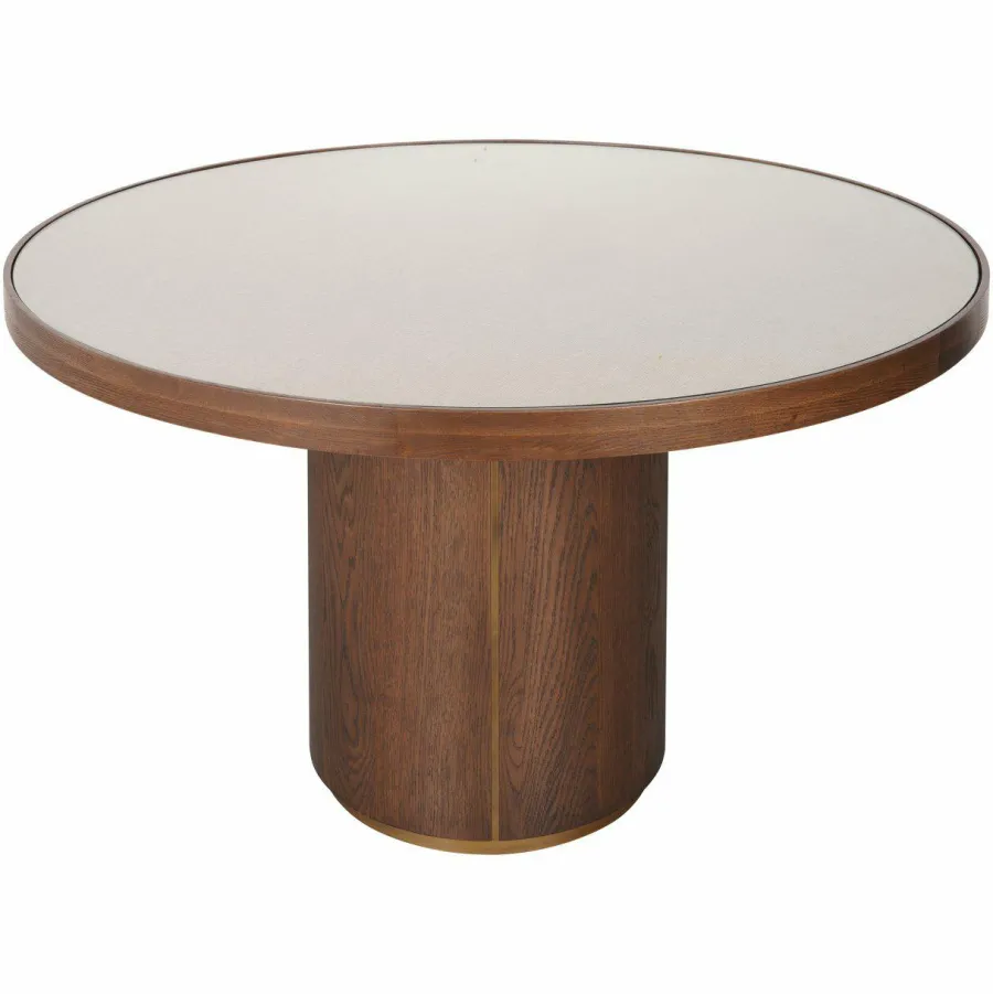 Richmond Interiors Eettafel Willox brown 130Ø including glass Sale