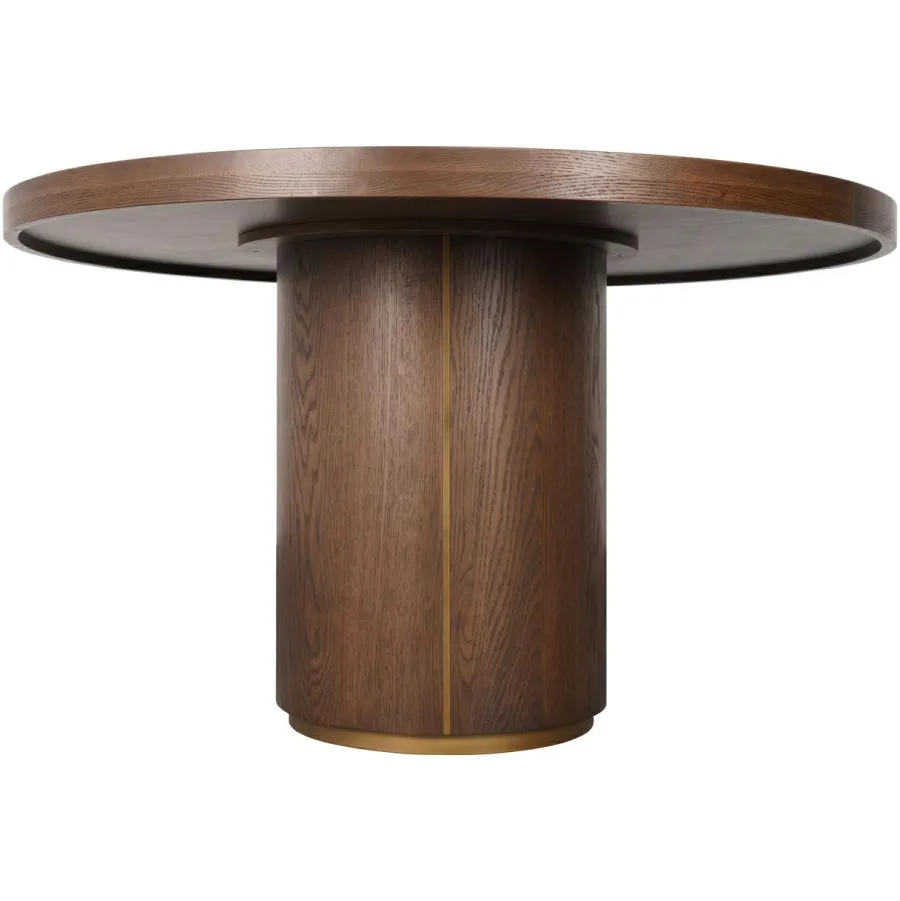 Richmond Interiors Eettafel Willox brown 130Ø including glass Sale