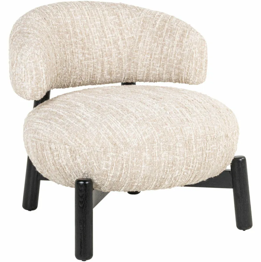 Richmond Interiors Lounge stoel Ornella beige angora Outlet