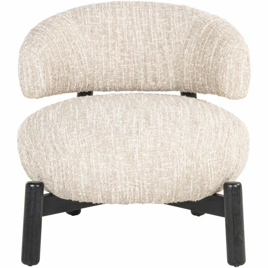 Richmond Interiors Lounge stoel Ornella beige angora Outlet