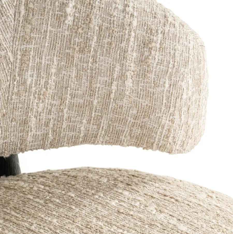 Richmond Interiors Lounge stoel Ornella beige angora Outlet