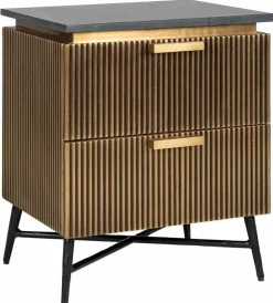 Richmond Interiors Nachtkastje Ironville 2-laden (Gold) Sale