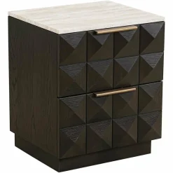 Richmond Interiors Nachtkastje Claremont 2-laden Bruin New