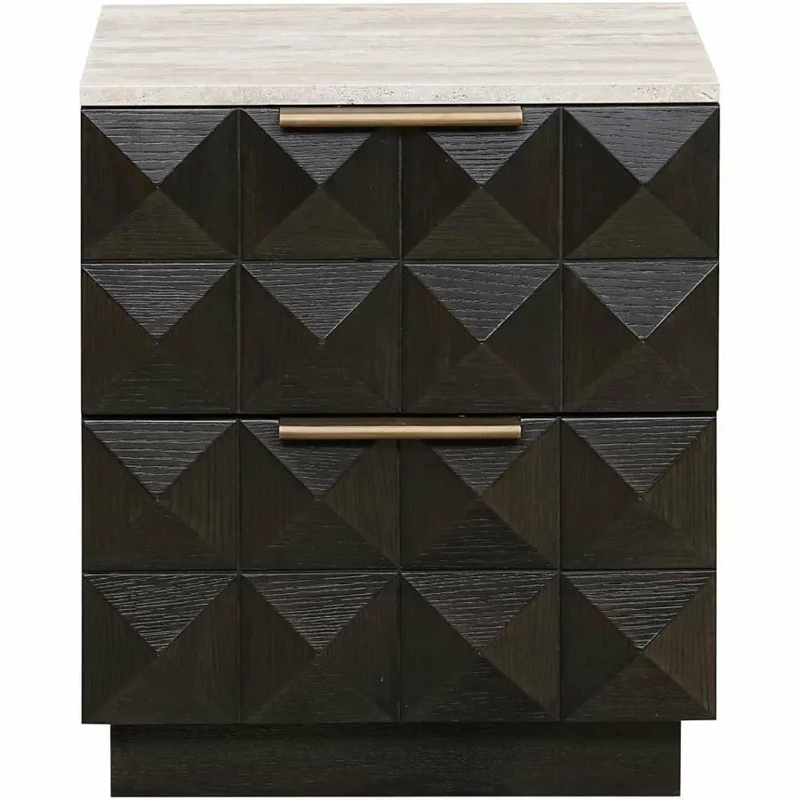 Richmond Interiors Nachtkastje Claremont 2-laden Bruin New