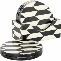 Richmond Interiors Onderzetters Jula zwart / wit Best