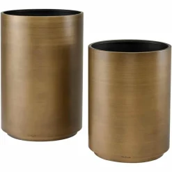 Richmond Interiors Plantenbak Dira 45Ø geborsteld Goud Online