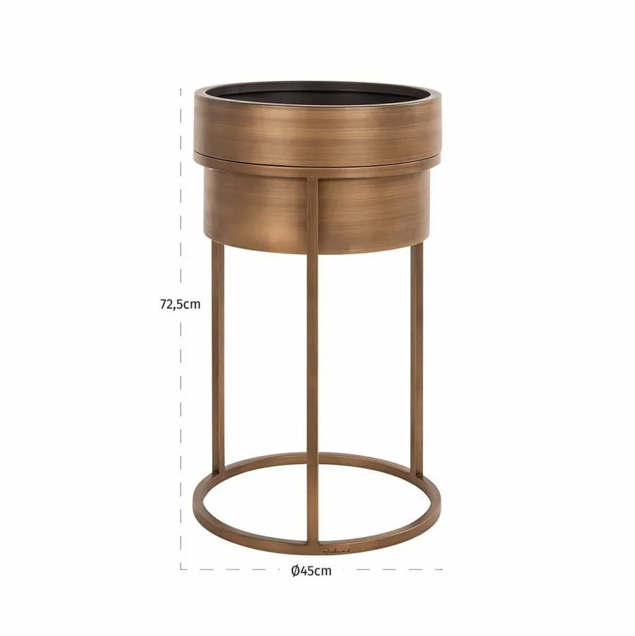 Richmond Interiors Plantenbak Chadd geborsteld Goud Discount
