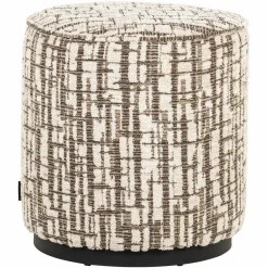 Richmond Interiors Poef Lexie 45Ø cream dalia 11 New
