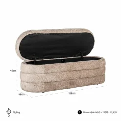 Richmond Interiors Poef Camille Sheep Nature Sheep 01 nature Outlet