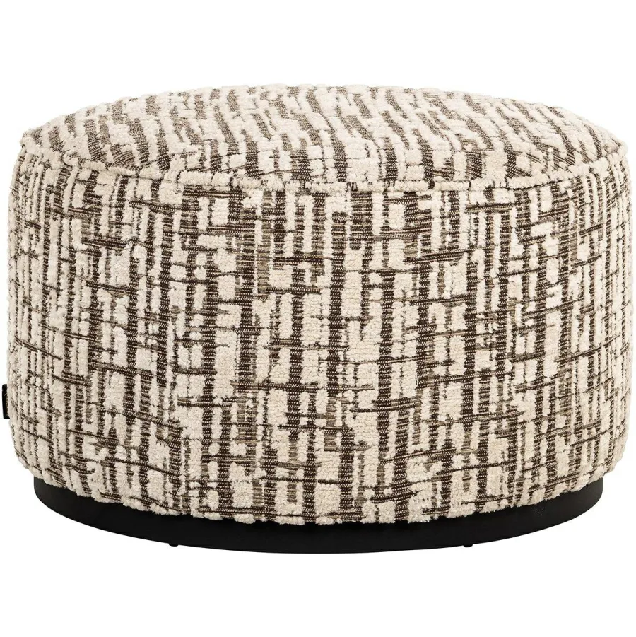 Richmond Interiors Poef Lexie 70Ø cream dalia 11 Hot