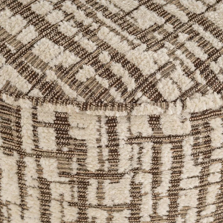 Richmond Interiors Poef Lexie 70Ø cream dalia 11 Hot