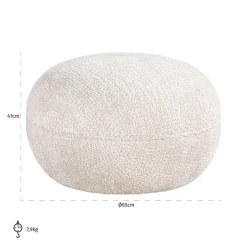 Richmond Interiors Poef Jace lovely cream Be Lovely 11 Cream Outlet