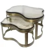 Richmond Interiors Salontafel Fairfield brass antique (Set of 2)