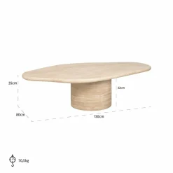 Richmond Interiors Salontafel Fictus Travertine faux Beige Best