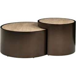 Richmond Interiors Salontafel Ronson set van 2 beige Outlet