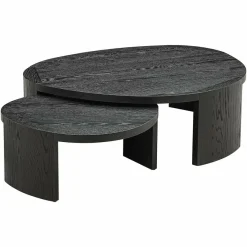 Richmond Interiors Salontafel Navarino set van 2 Dark coffee Discount