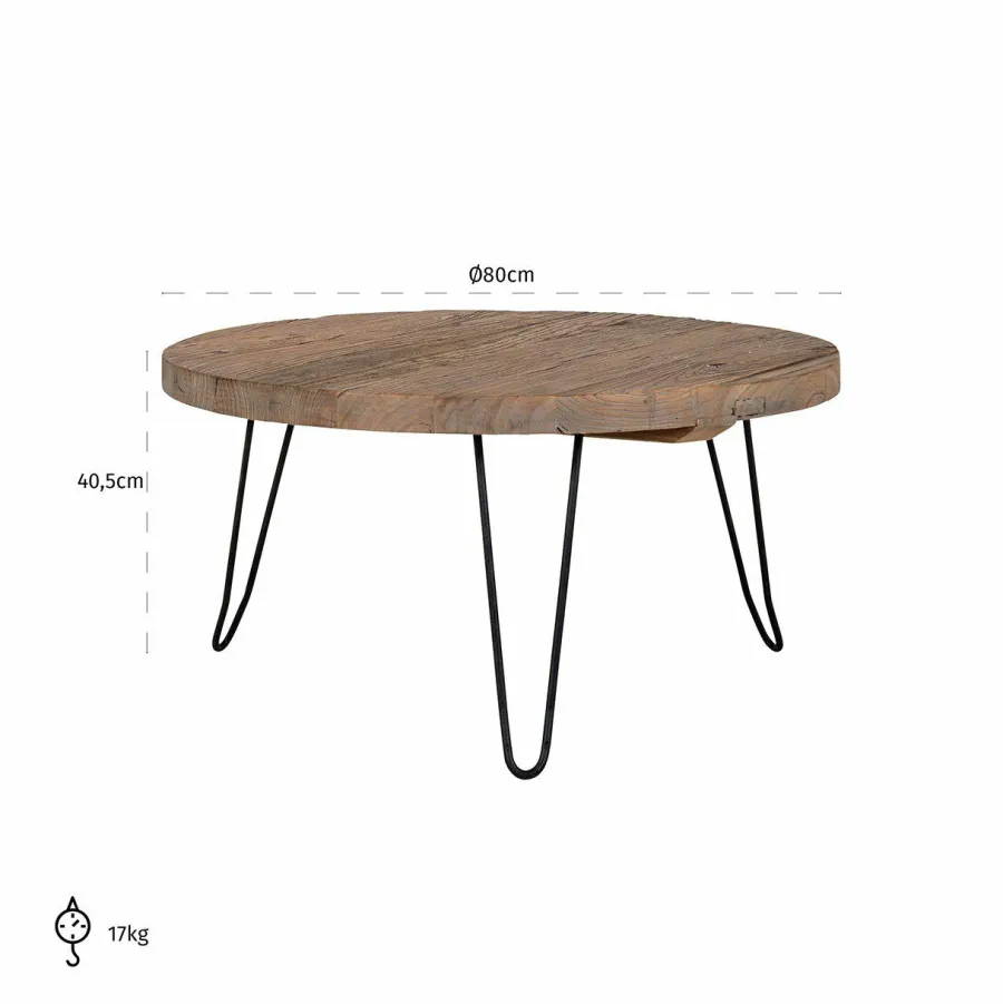 Richmond Interiors Salontafel Preston 8o cm New