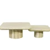 Richmond Interiors Salontafel Denizly grey faux travertine (Set of 2) Sale