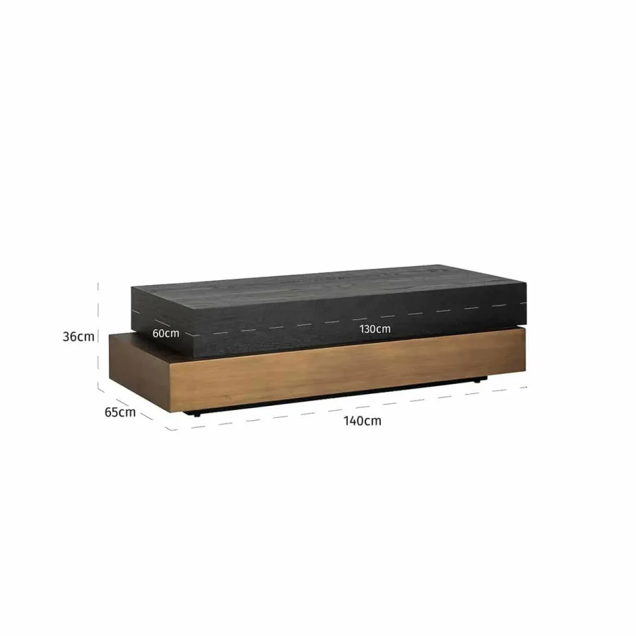 Richmond Interiors Salontafel Cambon blok (Dark coffee) Hot
