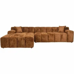 Richmond Interiors Sofa Cube 3-zits + lounge links Be Lovely 603 Cinnamon Hot
