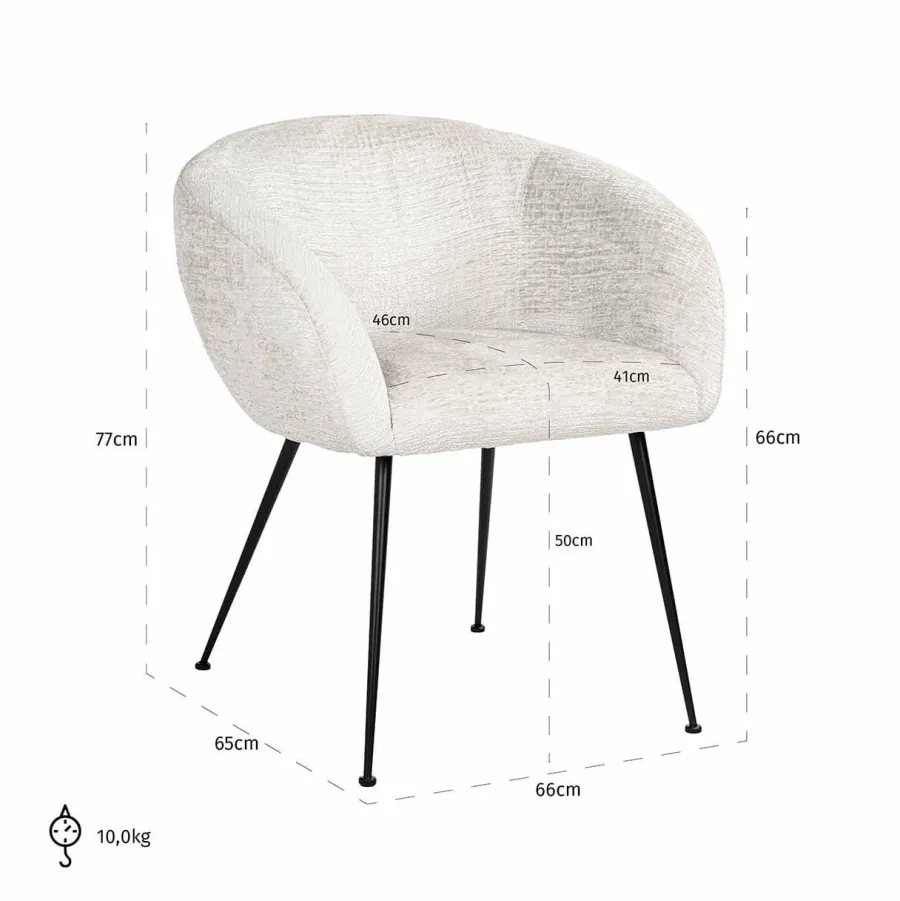 Richmond Interiors Stoel Ruby Fusion cream 02 Discount