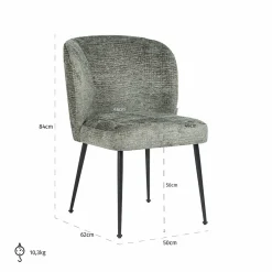 Richmond Interiors Stoel Fallon thyme fusion zwart Outlet