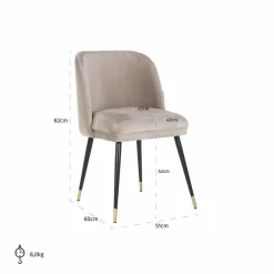Richmond Interiors Stoel Alicia khaki velvet Discount