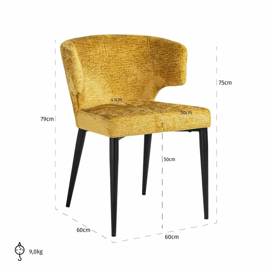 Richmond Interiors Stoel Taylor mustard fusion New