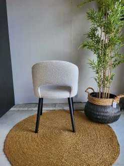 Richmond Interiors Stoel Savoy white bouclé - Showroommodel Best
