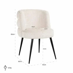 Richmond Interiors Stoel Stella beige chenille Outlet