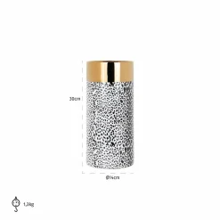 Richmond Interiors Vaas Alesha klein wit (Goud) Sale