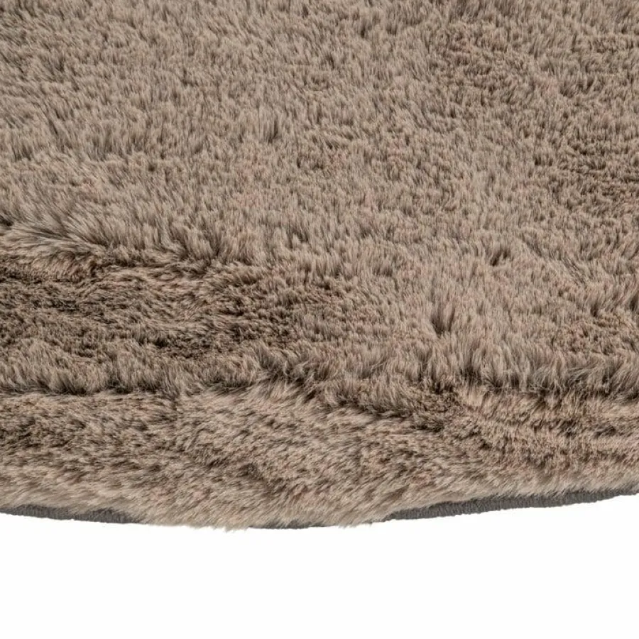 Richmond Interiors Vloerkleed Saifo furry 160Ø Zand New