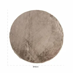 Richmond Interiors Vloerkleed Saifo furry 160Ø Zand New