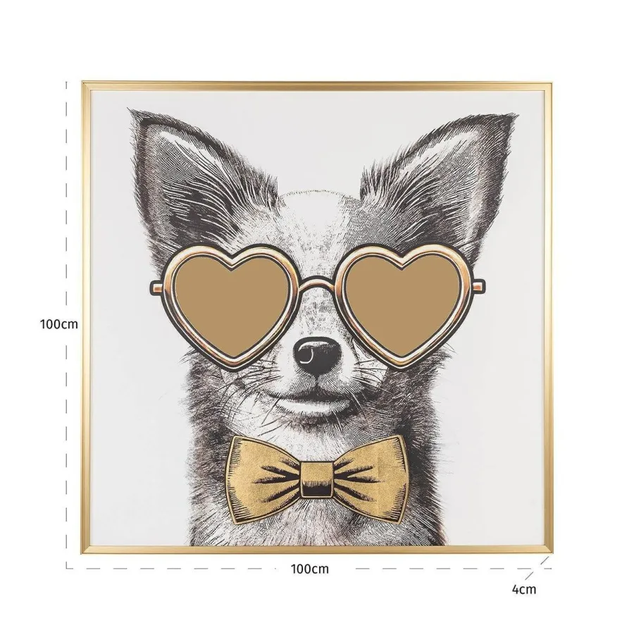 Richmond Interiors Wall art Bodhy zwart / goud Best