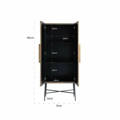 Richmond Interiors Wandkast Ironville 2-deuren (Gold) Hot