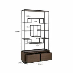 Richmond Interiors Wandkast Bonvoy Bruin 2-laden Bruin Sale