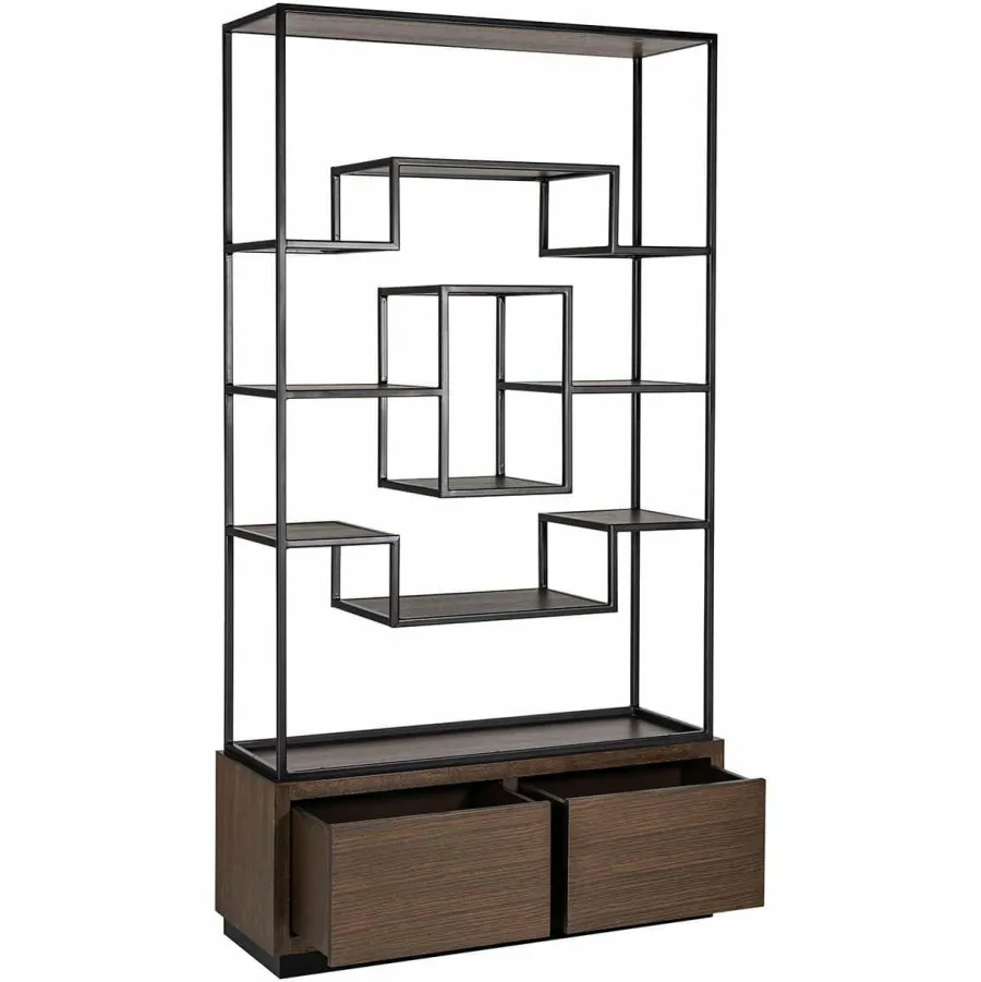Richmond Interiors Wandkast Bonvoy Bruin 2-laden Bruin Sale