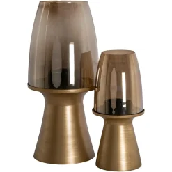 Richmond Interiors Windlicht Danea brushed goud groot Discount