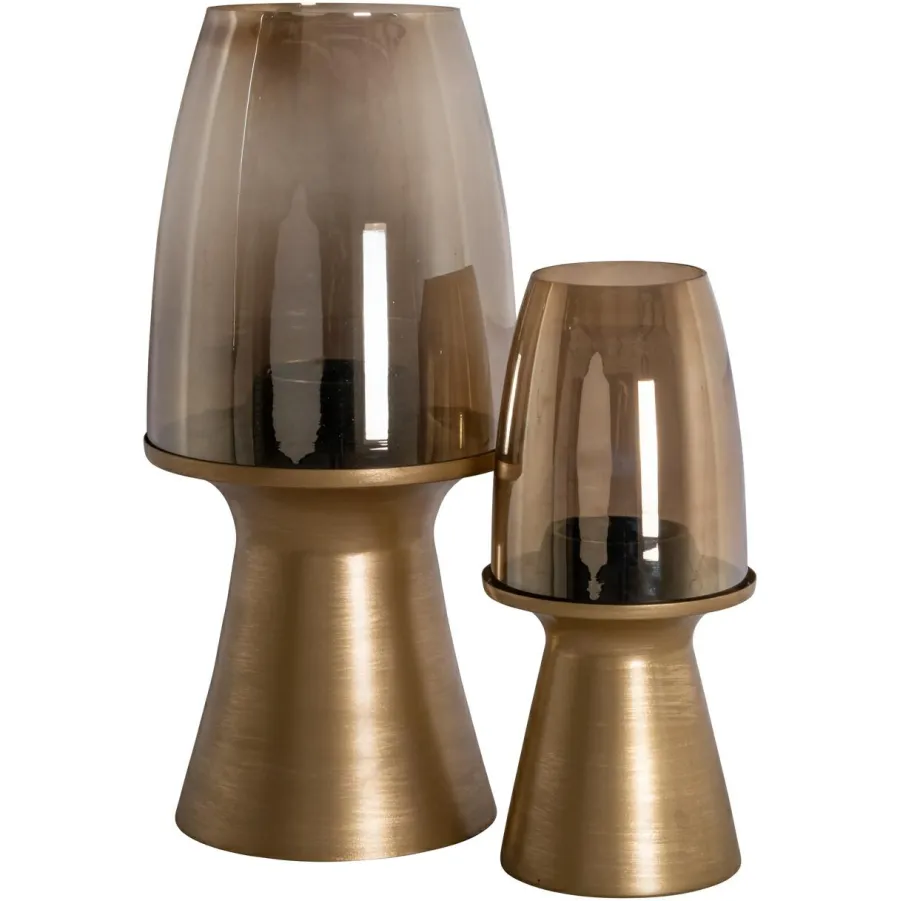Richmond Interiors Windlicht Danea brushed goud groot Discount