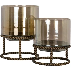 Richmond Interiors Windlicht Ropia goud klein New