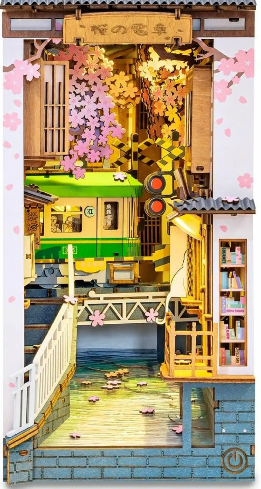 Robotime Houten Bouwpakket Book Nook Sakura Densya New