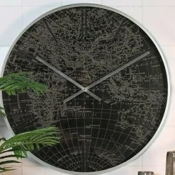 Thomas Kent Klok World Traveller S zwart - Ø53CM Outlet
