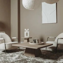 Tower Living Asti Bijzettafel vierkant naturel 40 cm Outlet