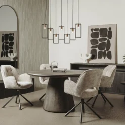 Tower Living Asti Eetkamertafel rond olijfbruin 150 cm Sale