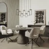 Tower Living Asti Eetkamertafel rond olijfbruin 130 cm Discount